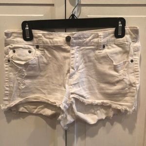 Size 28 White Jean Shorts
